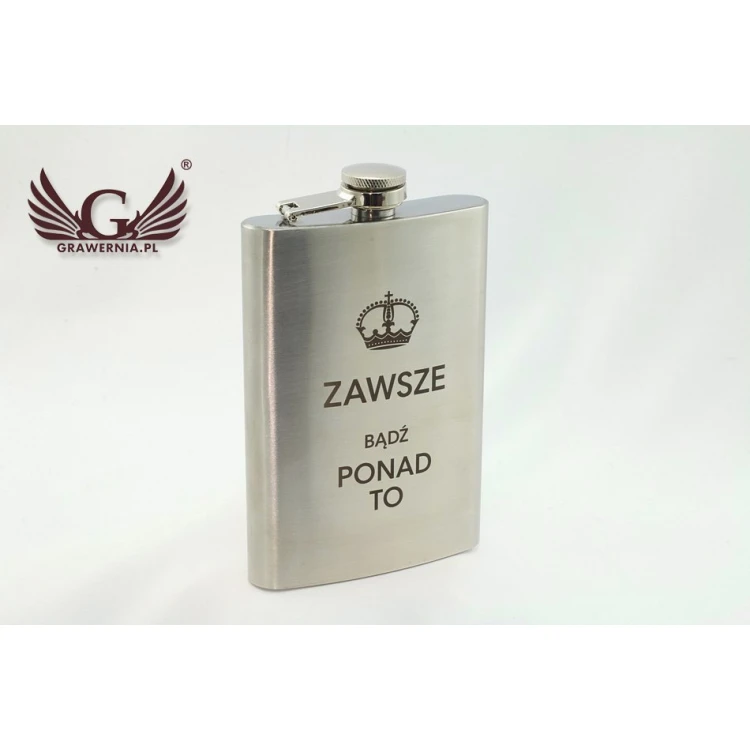Piersiówka stalowa Nevis z grawerem - 240ml 