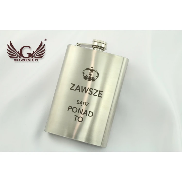 Piersiówka stalowa Nevis z grawerem - 240ml 