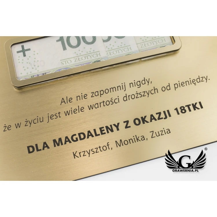 Pierwszy milion - prezent z okazji 18-stki - wym. 200x150mm - DS038