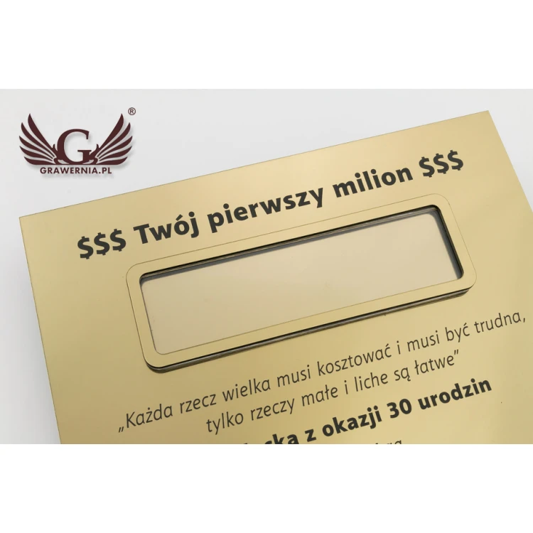 Pierwszy milion - prezent z okazji 18-stki - wym. 200x150mm - DS038