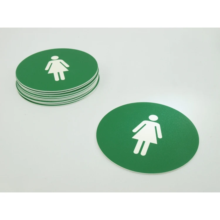 Piktogramy - kolor zielony - tabliczka o średnicy 10 cm 