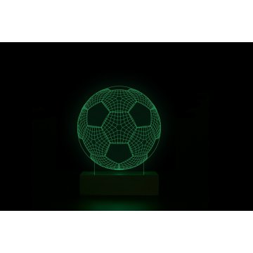 Piłka Nożna - Lampa 3D LED RGB sterowana z pilota - L3D008