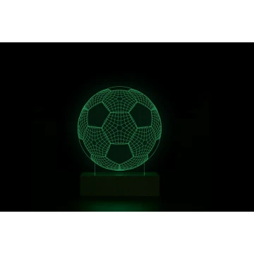 Piłka Nożna - Lampa 3D LED RGB sterowana z pilota - L3D008