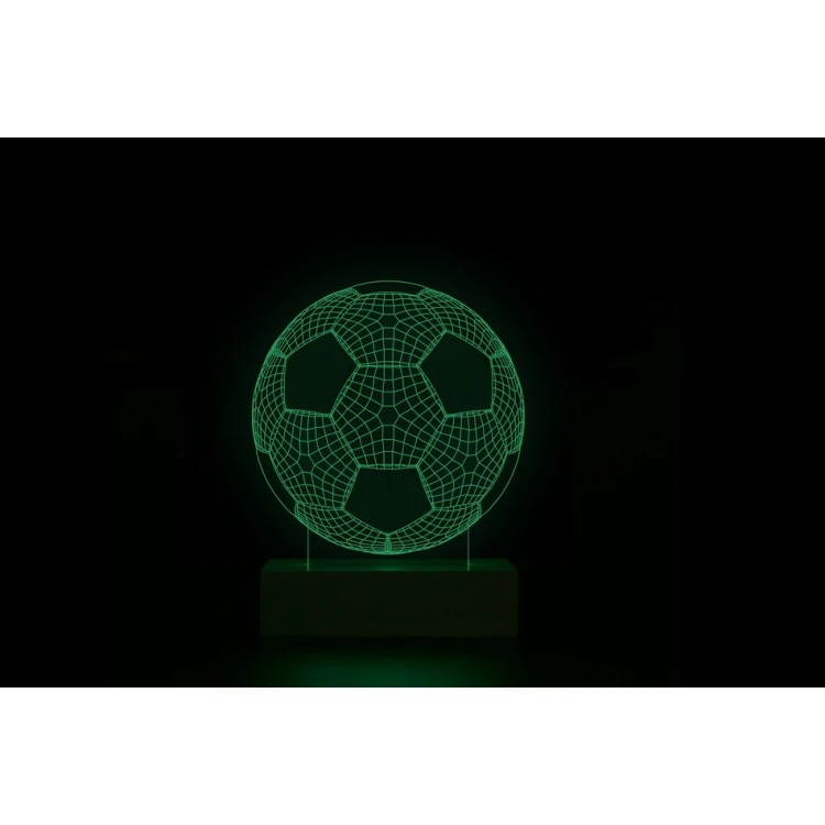 Piłka Nożna - Lampa 3D LED RGB sterowana z pilota - L3D008