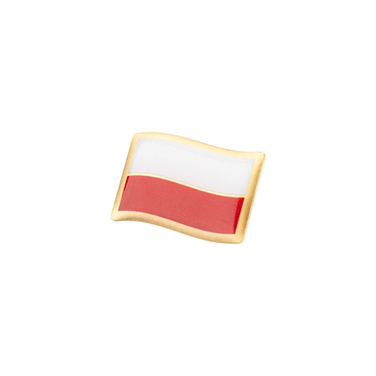 Pins patriotyczny z flagą Polski - wym. 21x13mm - PWD035