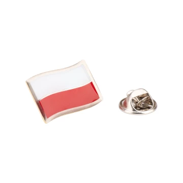 Pins patriotyczny z flagą Polski - wym. 21x13mm - PWD036