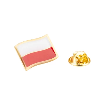 Pins patriotyczny z flagą Polski - wym. 21x13mm - PWD035