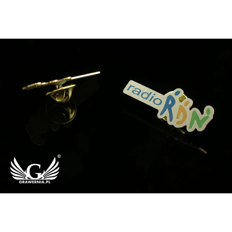 Pinsy metalowe z Twoim logo - kolorowy druk UV - PS014 