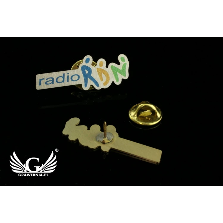 Pinsy metalowe z Twoim logo - kolorowy druk UV - PS014 