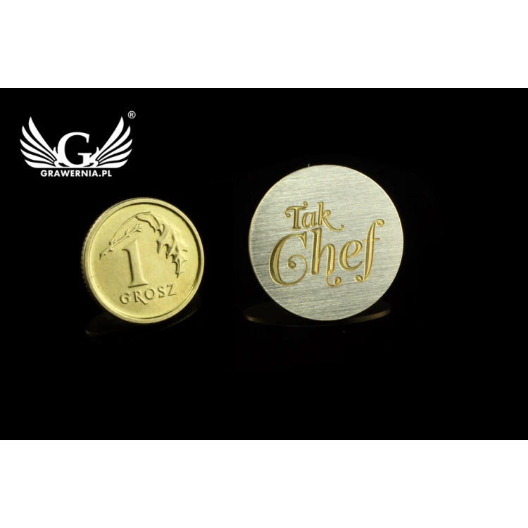 Pinsy metalowe z Twoim logo - średnica: 19mm - CNC - PS019