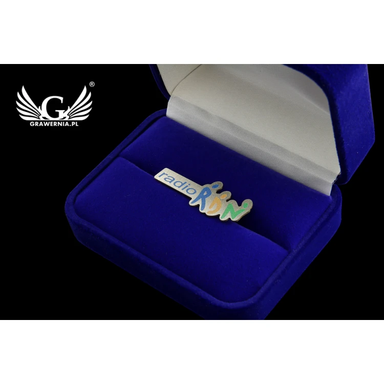 Pinsy metalowe z Twoim logo - kolorowy druk UV - PS014 