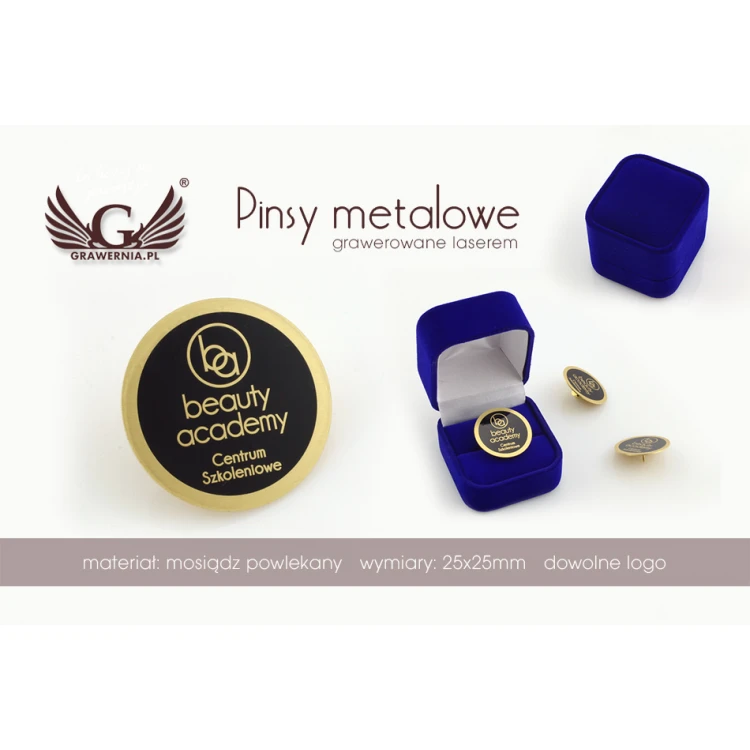 Pinsy metalowe z Twoim logo - średnica: 25mm - PS021