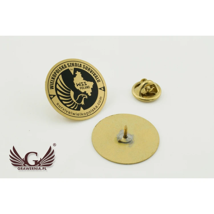 Pinsy metalowe z Twoim logo - średnica: 25mm - PS021