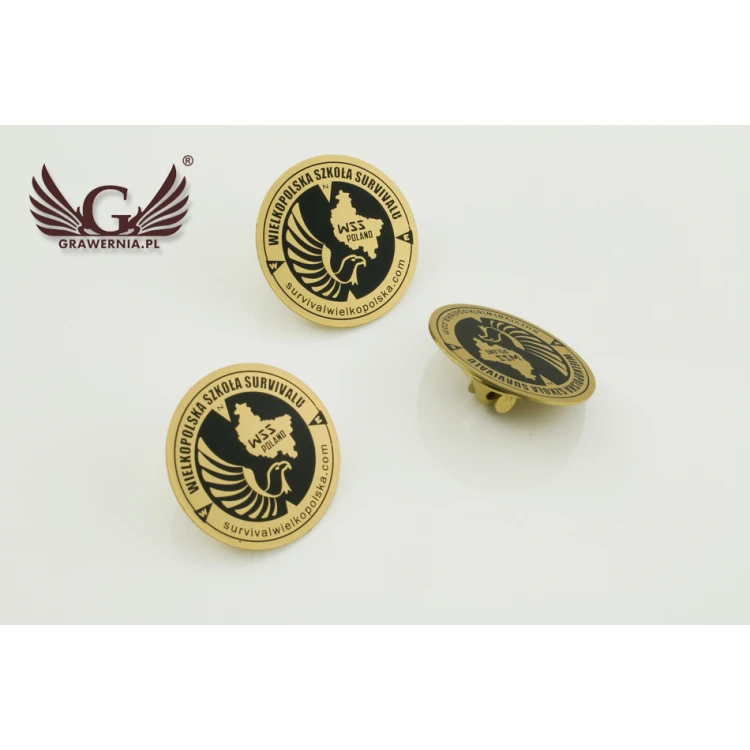 Pinsy metalowe z Twoim logo - średnica: 25mm - PS021