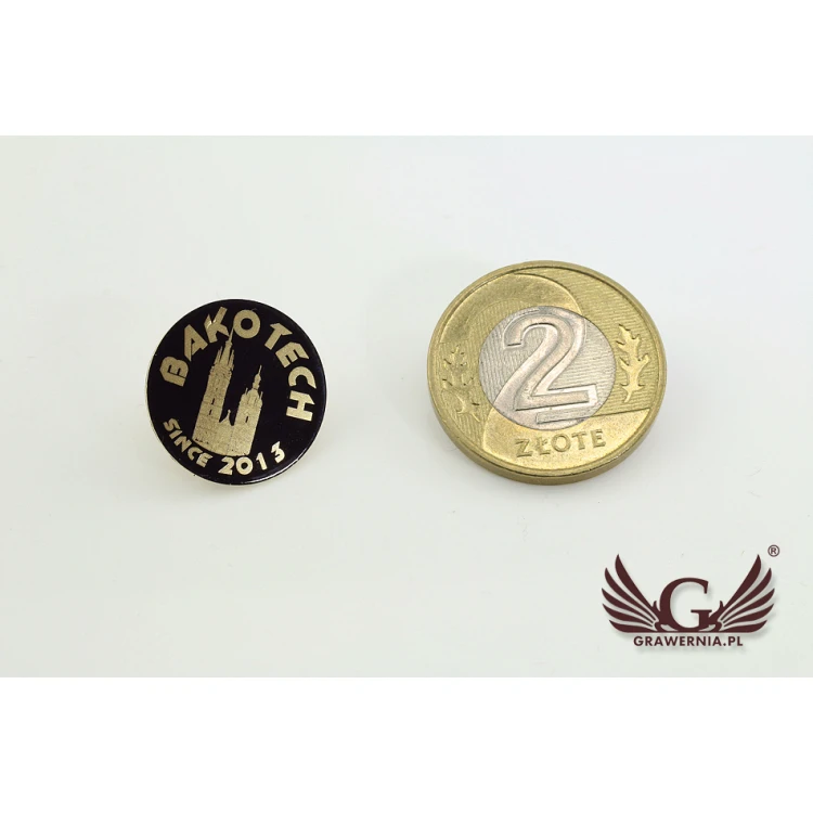 Pinsy metalowe z Twoim logo - średnica: 17mm - PS022