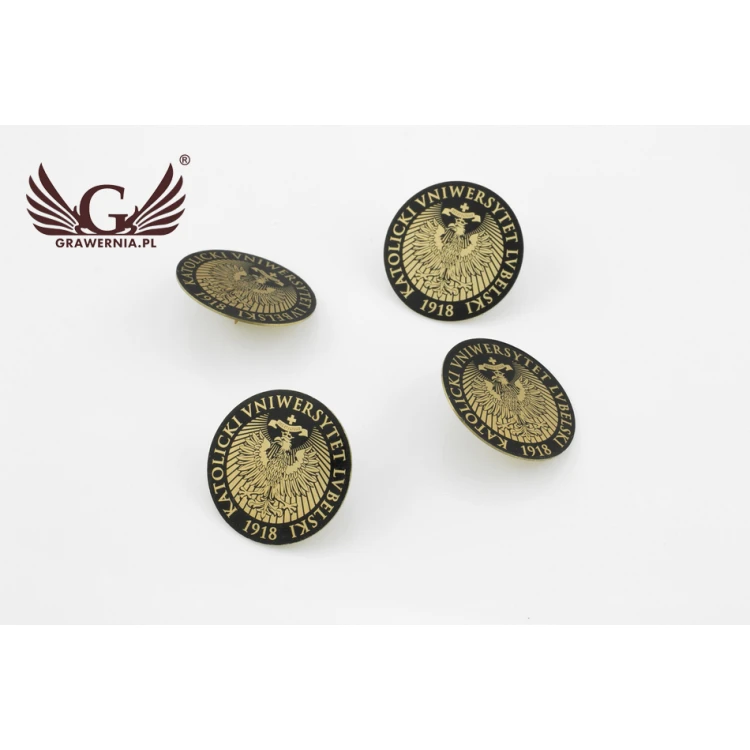 Pinsy metalowe z Twoim logo - średnica: 25mm - PS021