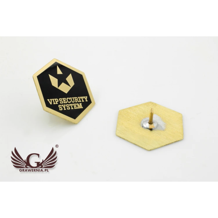 Pinsy metalowe z Twoim logo - wymiary: 22x25mm - PS028