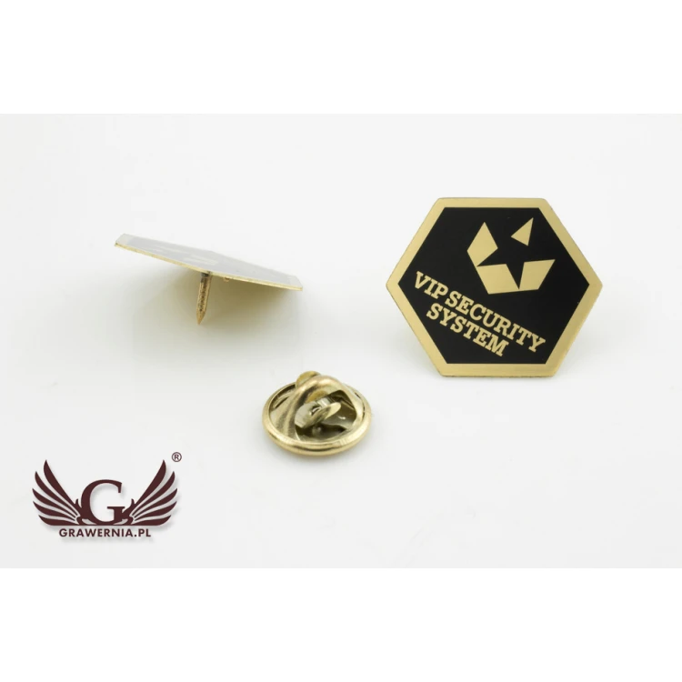 Pinsy metalowe z Twoim logo - wymiary: 22x25mm - PS028