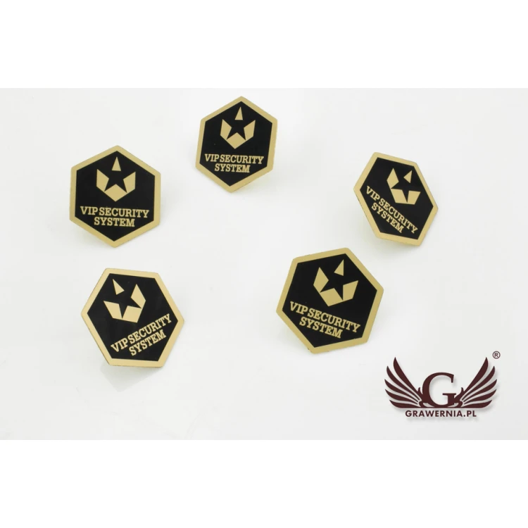 Pinsy metalowe z Twoim logo - wymiary: 22x25mm - PS028
