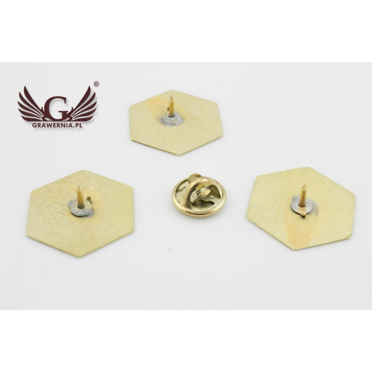 Pinsy metalowe z Twoim logo - wymiary: 22x25mm - PS028