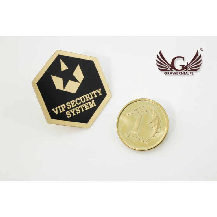 Pinsy metalowe z Twoim logo - wymiary: 22x25mm - PS028