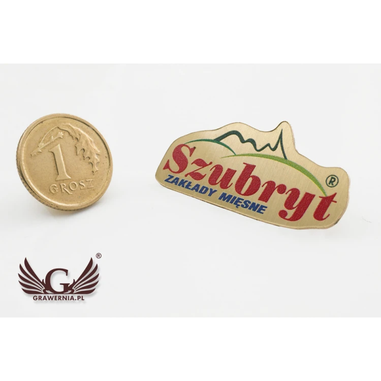 Pinsy metalowe z Twoim logo - wymiary: 32x15,5mm - grawer lub druk UV - PS029