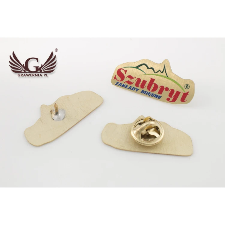 Pinsy metalowe z Twoim logo - wymiary: 32x15,5mm - grawer lub druk UV - PS029