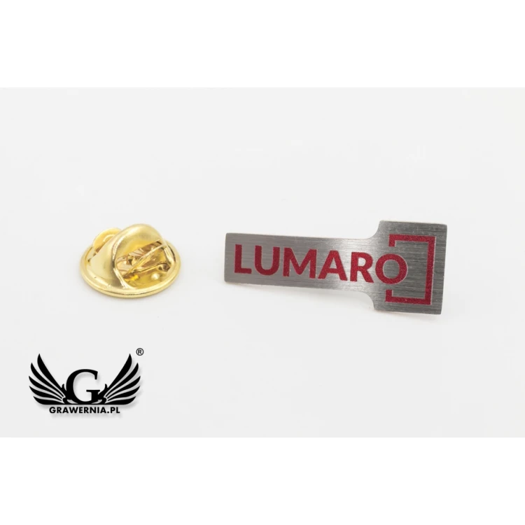 Pinsy metalowe z Twoim logo - wym. 25x10mm - druk UV - PS036