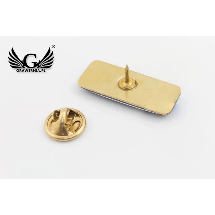 Pinsy z mosiądzu - wypukłe 3D doming - dowolne logo - PWD010