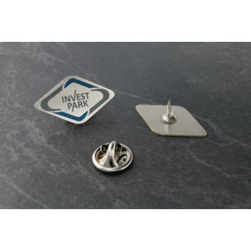 Pinsy mosiężne z Twoim logo - wym. 26x15mm - druk UV - PS041