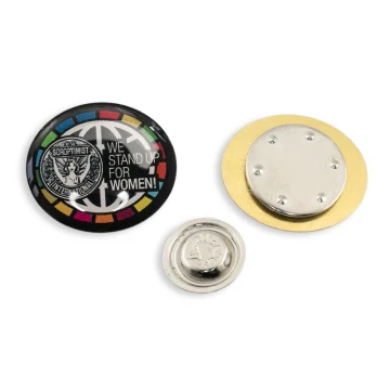 Pinsy z mosiądzu magnetyczne - wypukłe 3D doming - dowolne logo - PWD002 