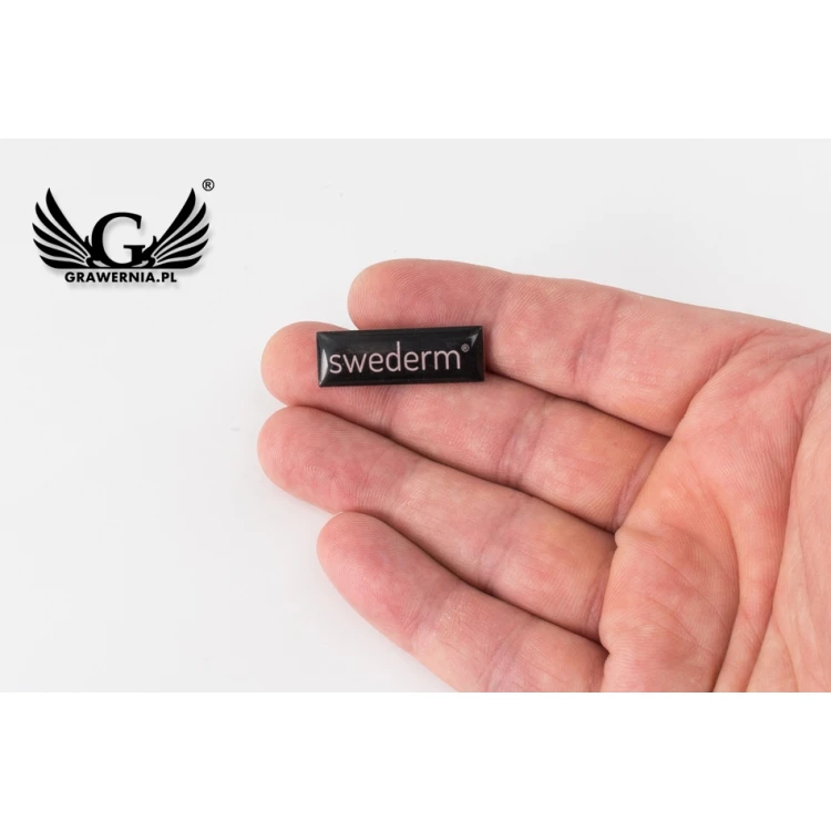 Pinsy z mosiądzu - wypukłe 3D doming - dowolne logo - PWD004