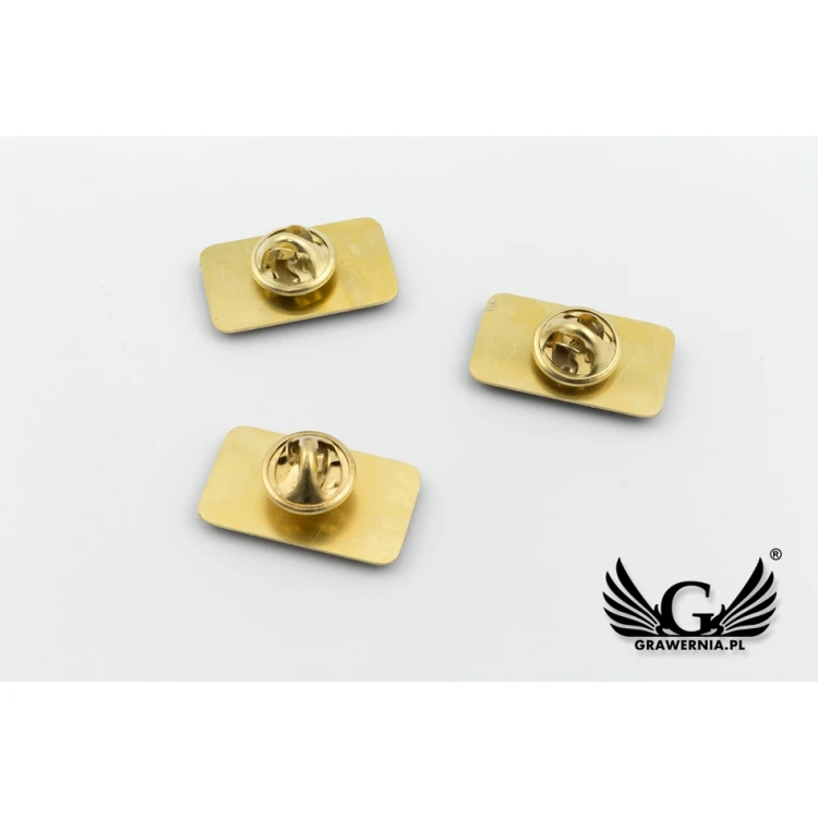 Pinsy z mosiądzu - wypukłe 3D doming - dowolne logo - PWD006