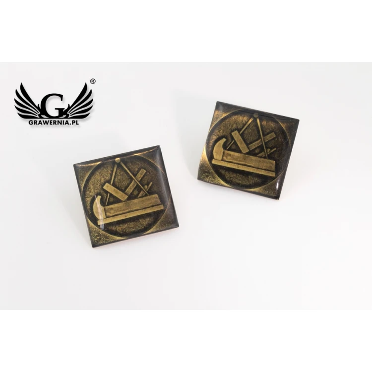 Pinsy z mosiądzu - wypukłe 3D doming - dowolne logo - PWD007