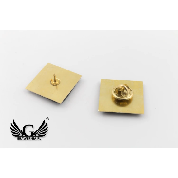 Pinsy z mosiądzu - wypukłe 3D doming - dowolne logo - PWD007