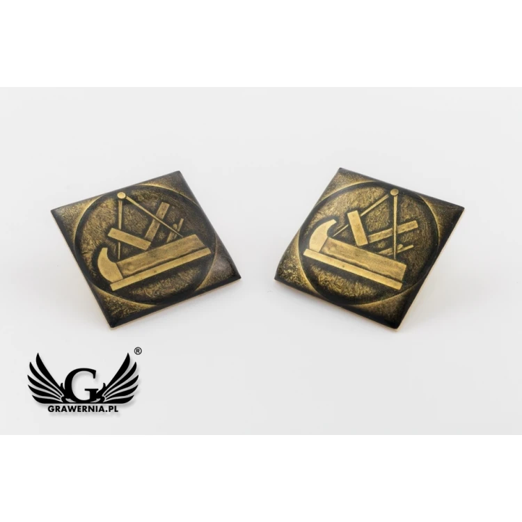 Pinsy z mosiądzu - wypukłe 3D doming - dowolne logo - PWD007