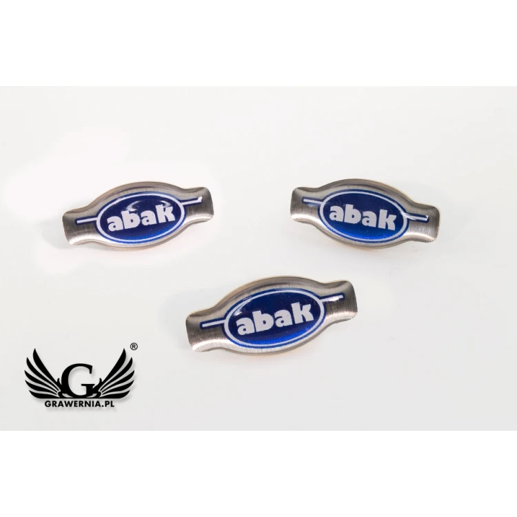 Pinsy z mosiądzu - wypukłe 3D doming - dowolne logo - PWD011