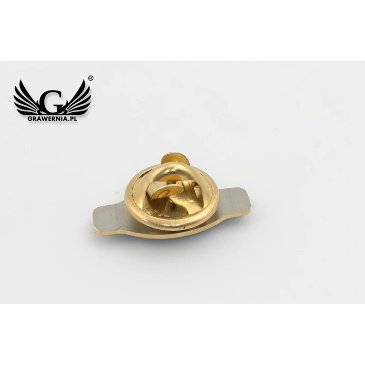Pinsy z mosiądzu - wypukłe 3D doming - dowolne logo - PWD011