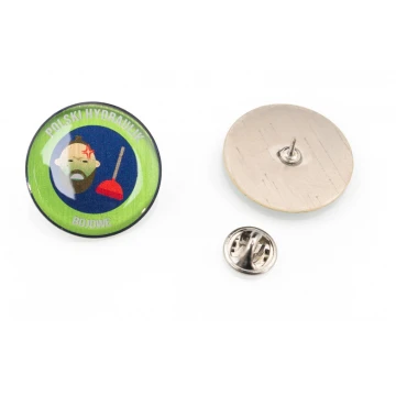 Pinsy z mosiądzu - wypukłe 3D doming - dowolne logo - PWD014