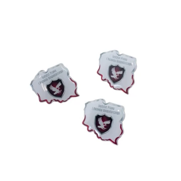 Pinsy z mosiądzu - wypukłe 3D doming - dowolne logo - PWD019