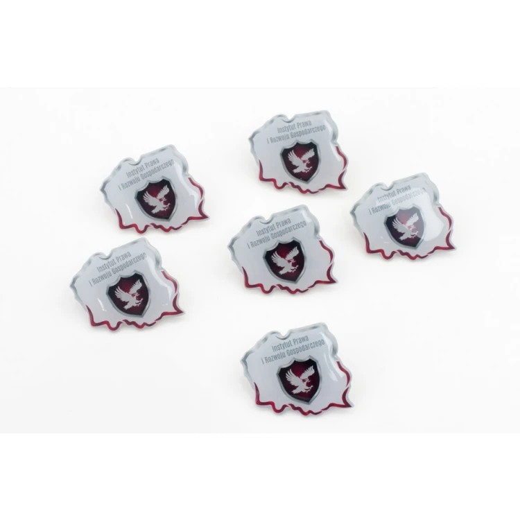 Pinsy z mosiądzu - wypukłe 3D doming - dowolne logo - PWD019