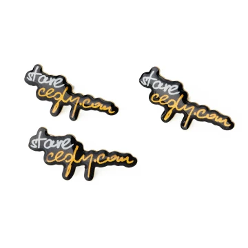Pinsy z mosiądzu - wypukłe 3D doming - dowolne logo - PWD022
