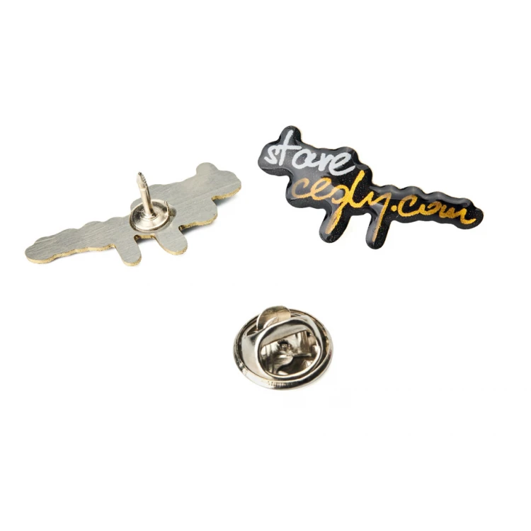 Pinsy z mosiądzu - wypukłe 3D doming - dowolne logo - PWD022