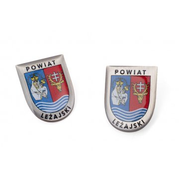 Pinsy z mosiądzu z dowolnym herbem miasta - wypukłe 3D doming - dowolne logo - PWD028