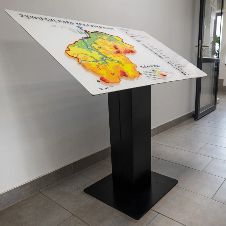 Mapa tyflograficzna parku krajobrazowego z pismem Braille'a - wym: 1100x700mm - TAB515