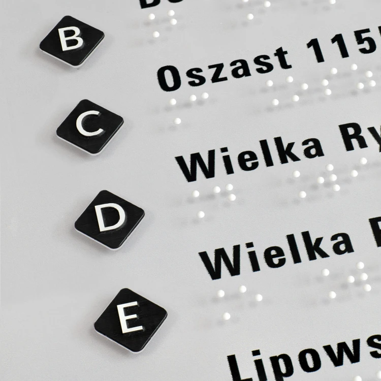 Mapa tyflograficzna parku krajobrazowego z pismem Braille'a - wym: 1100x700mm - TAB515