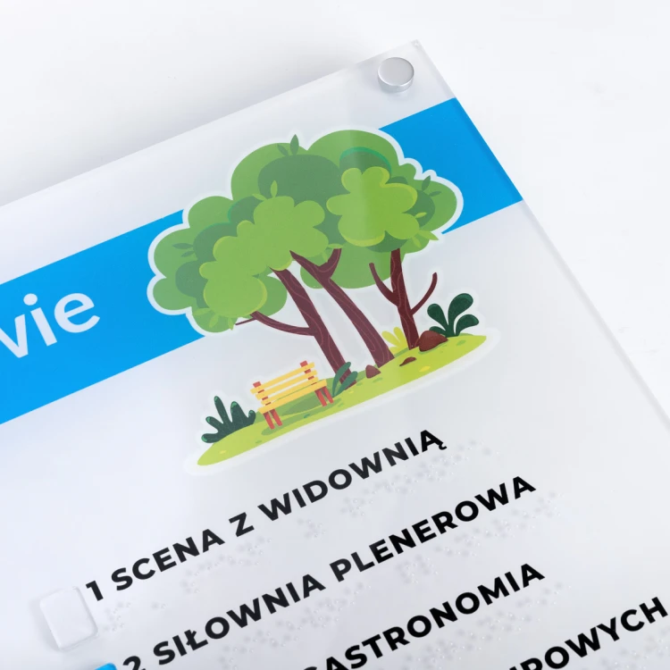 Plan tyflograficzny parku z pismem Braille'a- wym: 594x420mm - TAB467