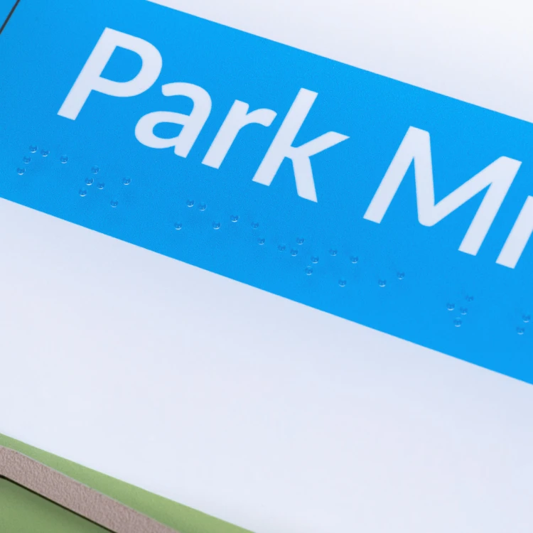 Plan tyflograficzny parku z pismem Braille'a- wym: 594x420mm - TAB467