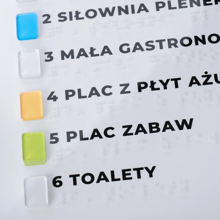 Plan tyflograficzny parku z pismem Braille'a- wym: 594x420mm - TAB467