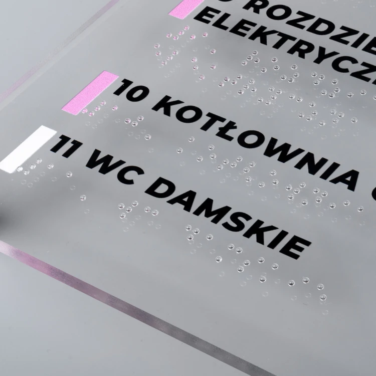 Plan tyflograficzny z pismem Braille'a - plexi i ADA - wym: 695x450mm - TAB466